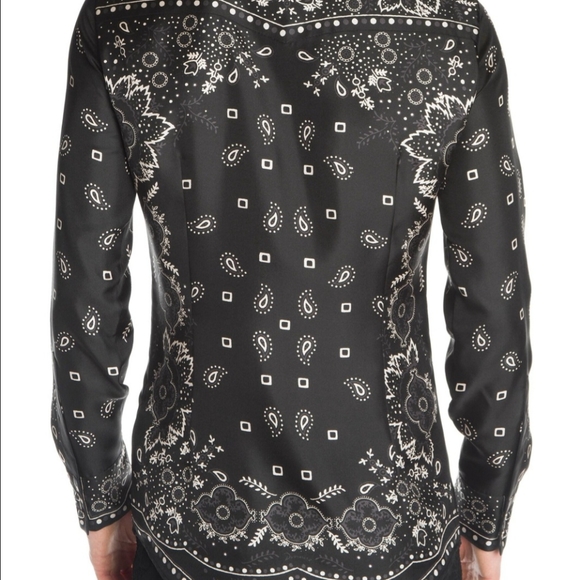 DSQUARED2 RARE BANDANA PRINT BLACK DRESS SHIRT L - Picture 2 of 8